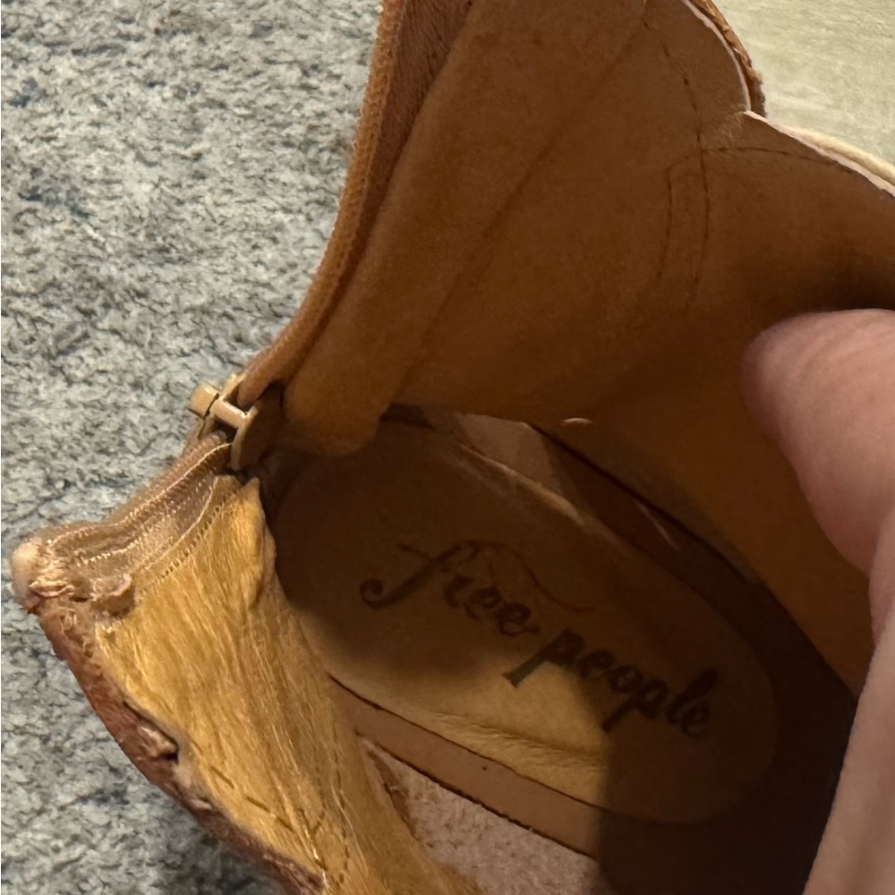 Free People Camel Open-Toe Heeled Boots - Picture 6 of 7